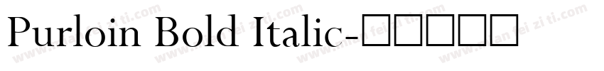 Purloin Bold Italic字体转换